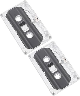 UKCOCO 2 Pçs Cassete 30 Cassetes De Fita De Áudio Caixa De Fita Fita Transparente 30 Min Fitas De Fita Cassete Para Gravação De Cassete De Tamanho Padrão Cassetes De Embalagem Plana