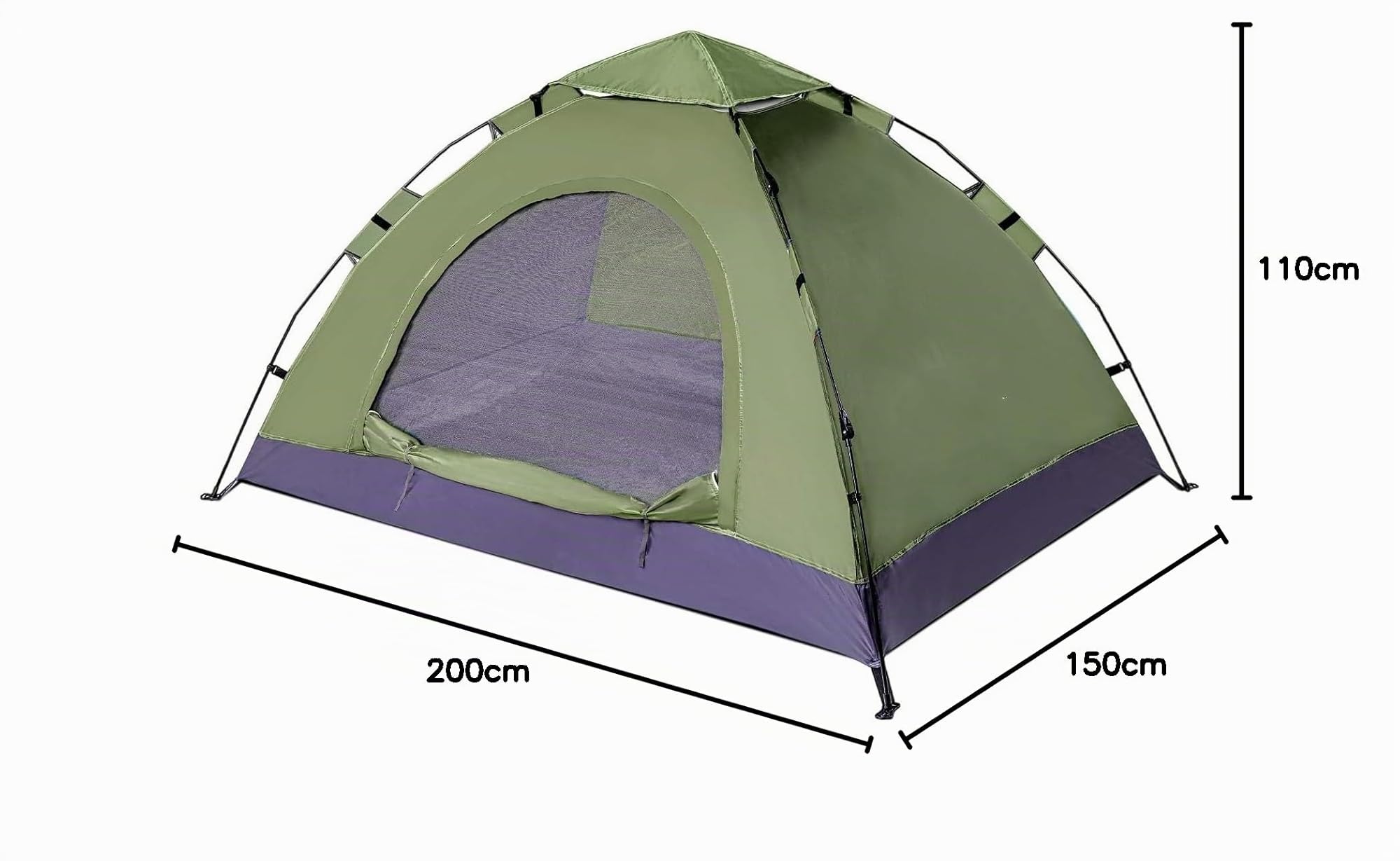 Tente de Camping 2 Personnes Imperméable, Tente 2 Places Randonnée Ultralégère, Facile à Installer Petite Taille de Rangement, Tente Camping pour Le Plein air, Le cyclotourisme, Trekking