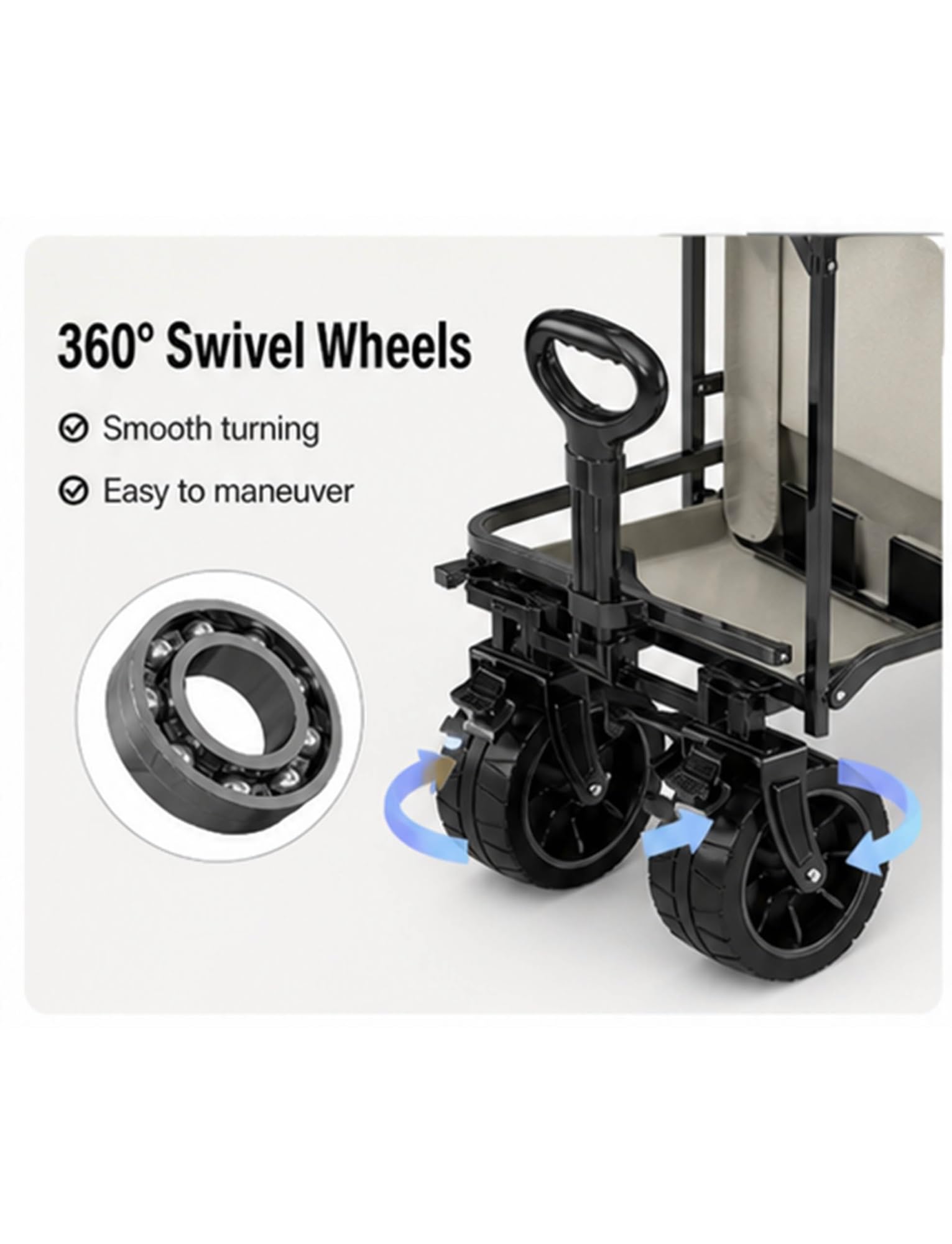 Carrello per alimenti resistente con tettoia, carrello pieghevole per eventi, mercati e festival, carro mobile con tavolo, perfetto per venditori ambulanti