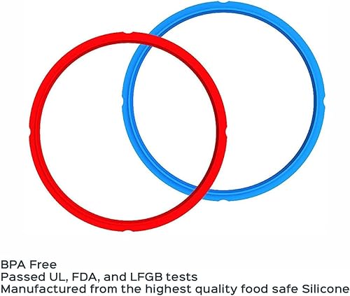 Miniatura 4 de Instant Pot Paquete de 2 Anillos de Sellado de 8-Qt, Anillo de Sellado de Olla Interior, Accesorios para Olla a Presión Eléctrica, No Tóxico, Sin