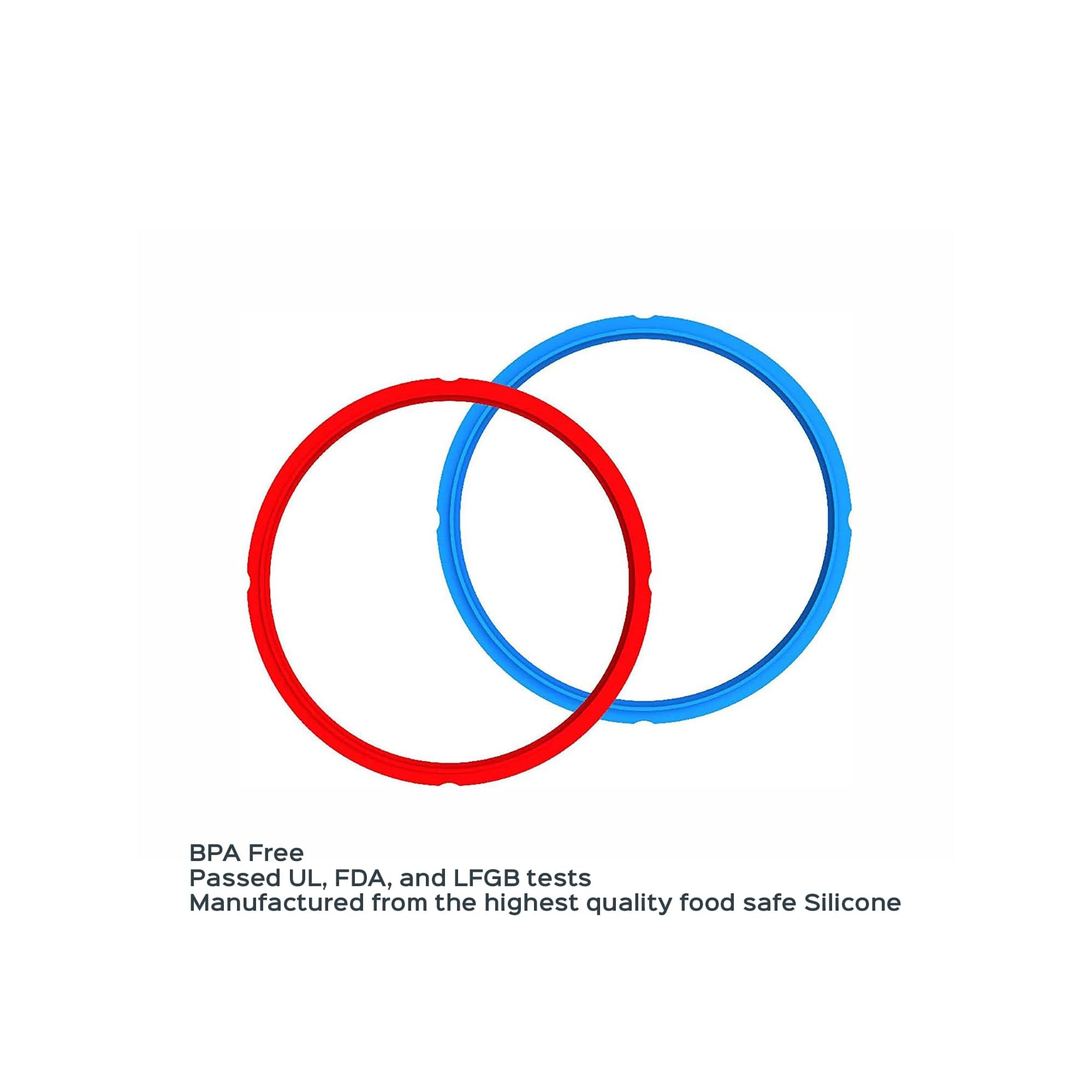 Instant Pot 2-Pack Sealing Ring 8-Qt, Inner Pot Seal Ring, Electric  Pressure Cooker Accessories, Non-Toxic, BPA-Free, Replacement Parts,  Red/Blue