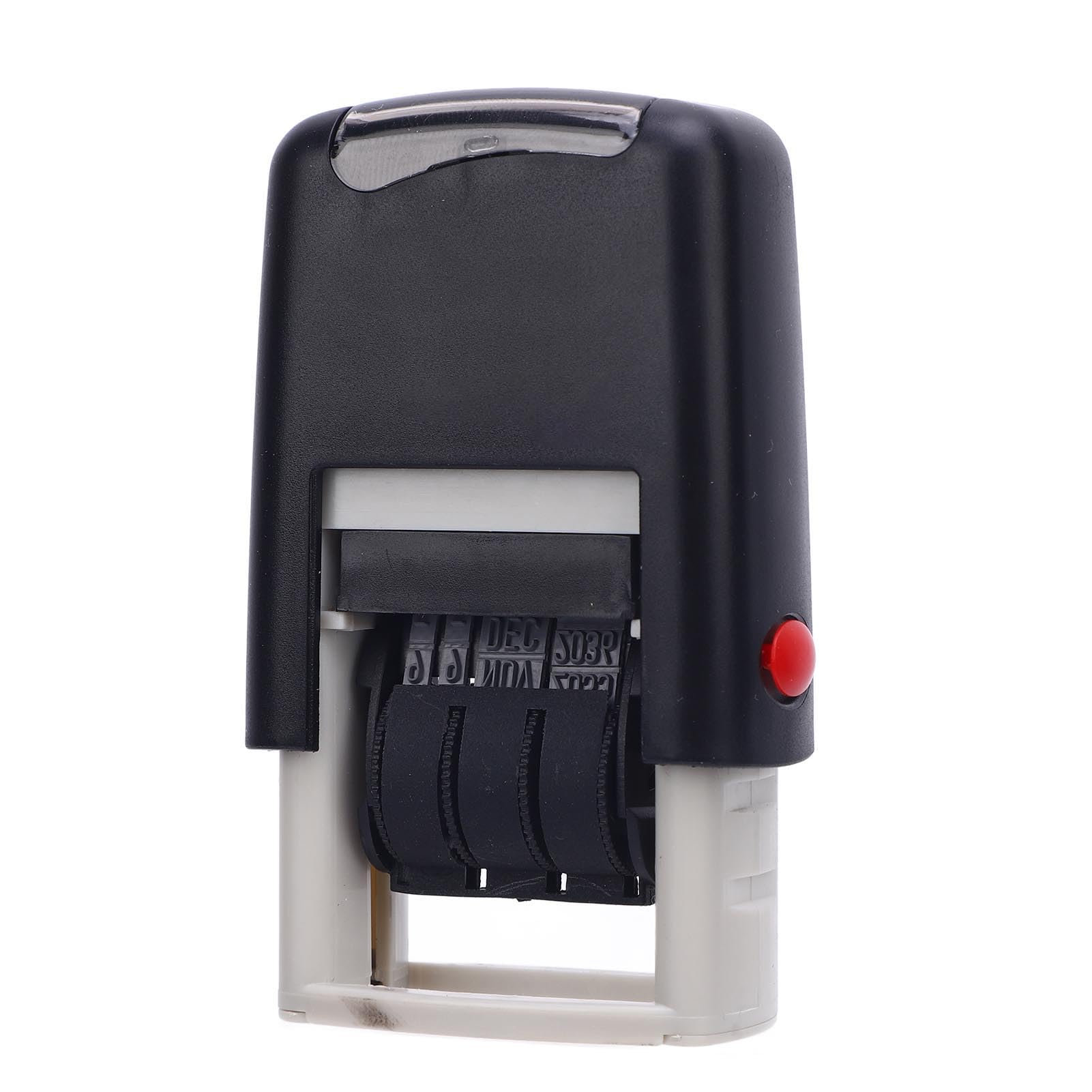 Self Inking Date Stamp Adjustable Date Stamper Professional Office Stamp Quick Drying 25x2.8mm Clear Imprint Document Marking Tool for Business Legal Paperwork