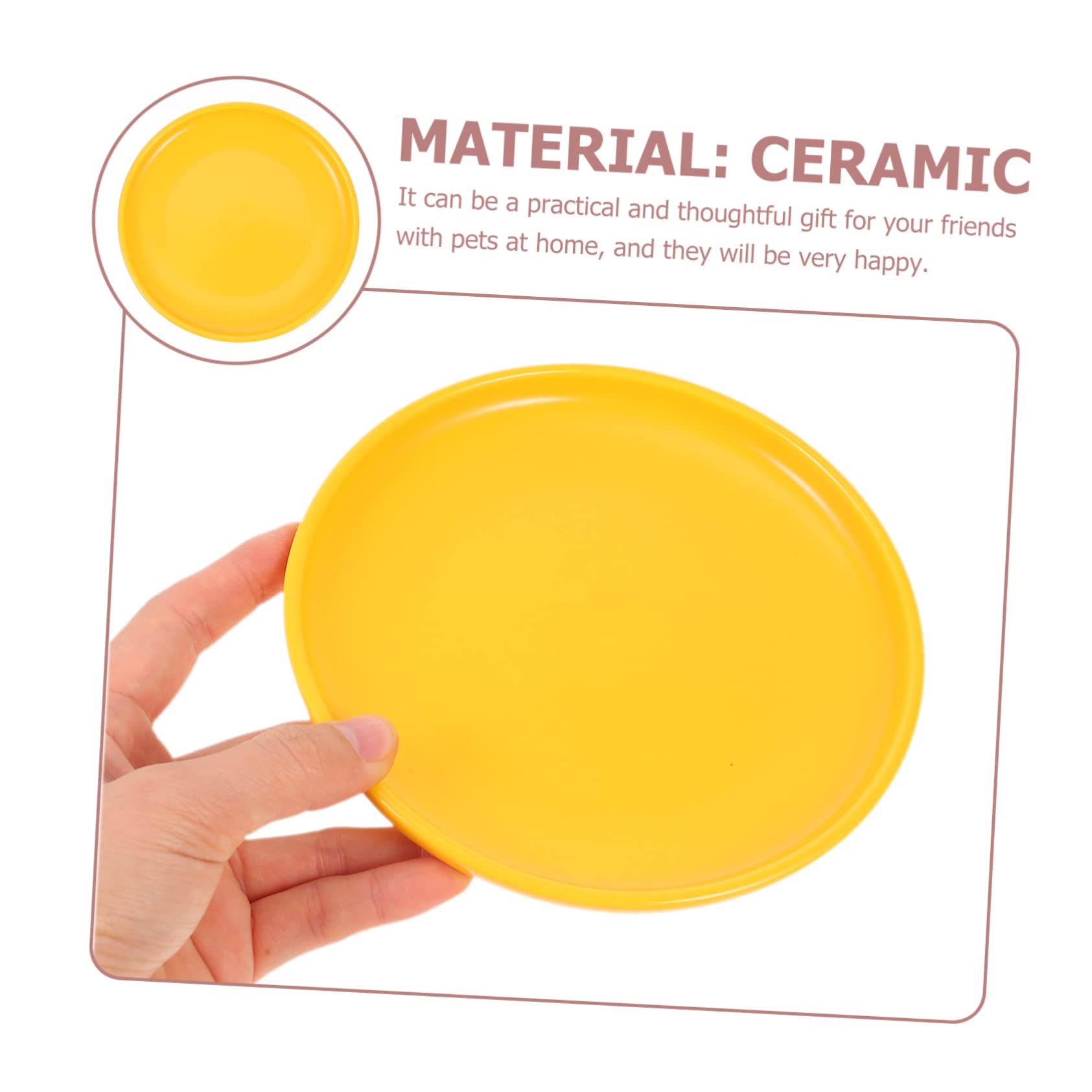 Abaodam Ceramic Cat Dish for Comfortable Feeding Pet Bowl for Cats and Dogs Durable Treat Holder Design for Food and Snacks