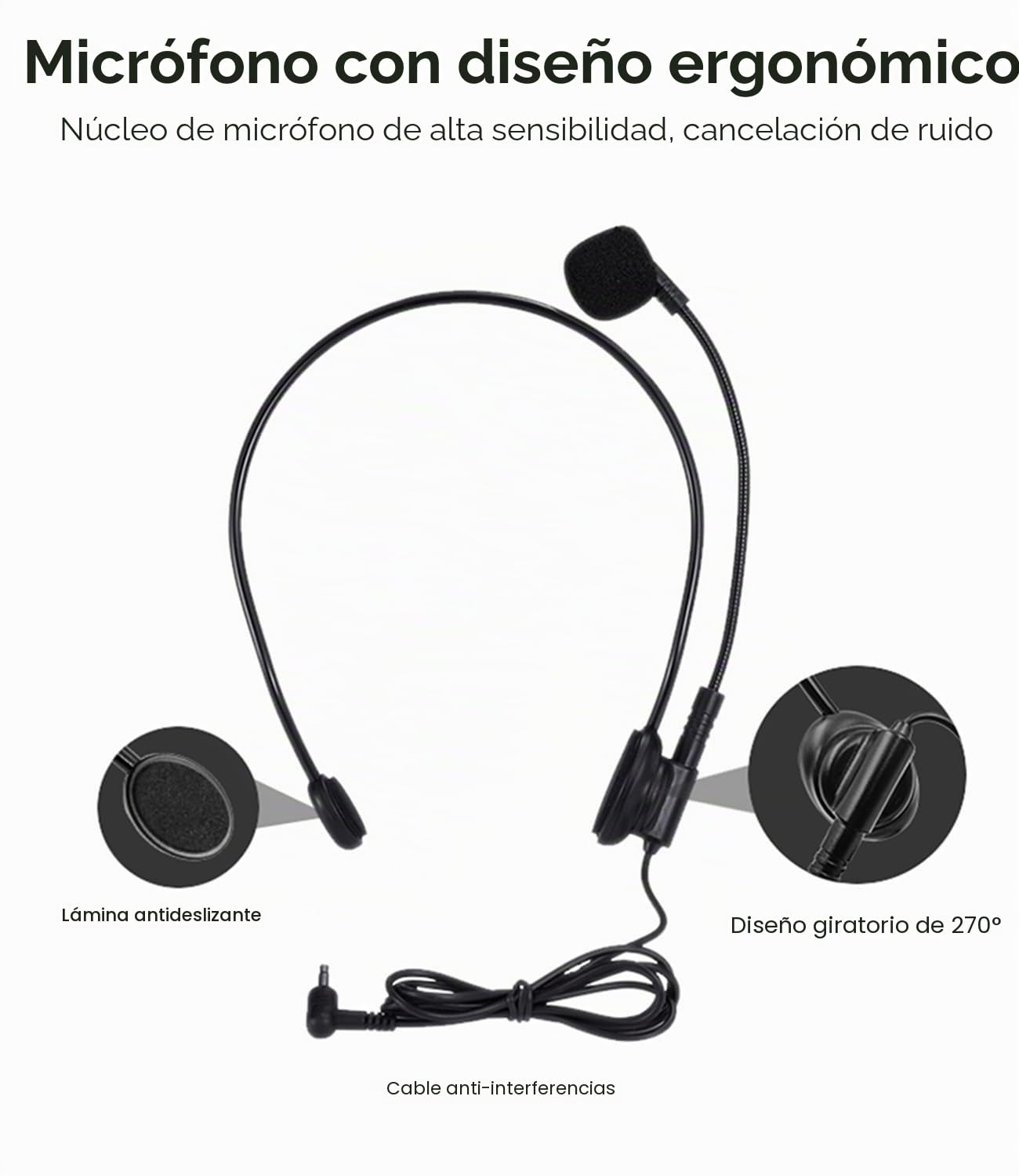 Amplificador de Voz Portatil SHIDU Sistema de megafonía con Wired Micrófono15W batería Recargable Mini Amplificadores de Voz microfonos para Profesores, guías turísticos, Entrenadores Deportivos