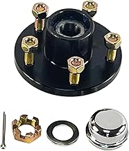 Harilla Kit de moyeu de remorque Kit de moyeu de renvoi de remorque avec Capuchon Anti-poussière, Robuste, Remplacement en boulons 4,5 s'adapte à