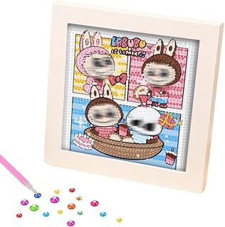 Diamond Art Night Light Set for 5-12 Year Old Girls, Arts and Crafts Kits 6-12, DIY 3D Wooden Canvas, Creative Birthday Presents, Home Decor