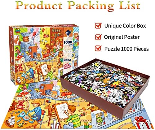 HUADADA Jigsaw Puzzles 1000 Pieces for Adults | Toys Factory | Puzzle Educational Games 1000 Piece Jigsaw Puzzles for Kids Age 14 Years Up