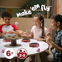 Vista 2 de PlayMonster Pigs on Trampolines Board Games – Multi-Player, Preschool Toys, Hand-Eye-Coordination Game, The Muddiest Pig Wins, Ages 6+