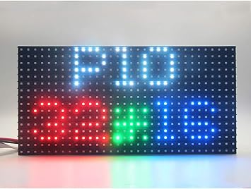 AZERONE P10 Led Matrix Outdoor Waterproof Screen 1/4scan SMD3535 3in1 RGB Full Color LED Display Module Panel Board 320x160mm 32x16 Pixels (RGB-Full Color, P10-320 * 160mm)