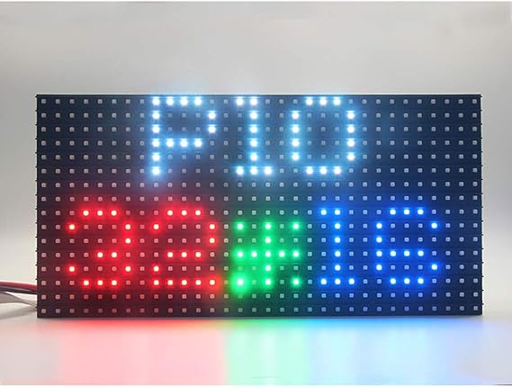 AZERONE P10 Led Matrix Outdoor Waterproof Screen 1/4scan SMD3535 3in1 RGB Full Color LED Display Module Panel Board 320x160mm 32x16 Pixels (RGB-Full Color, P10-320 * 160mm)