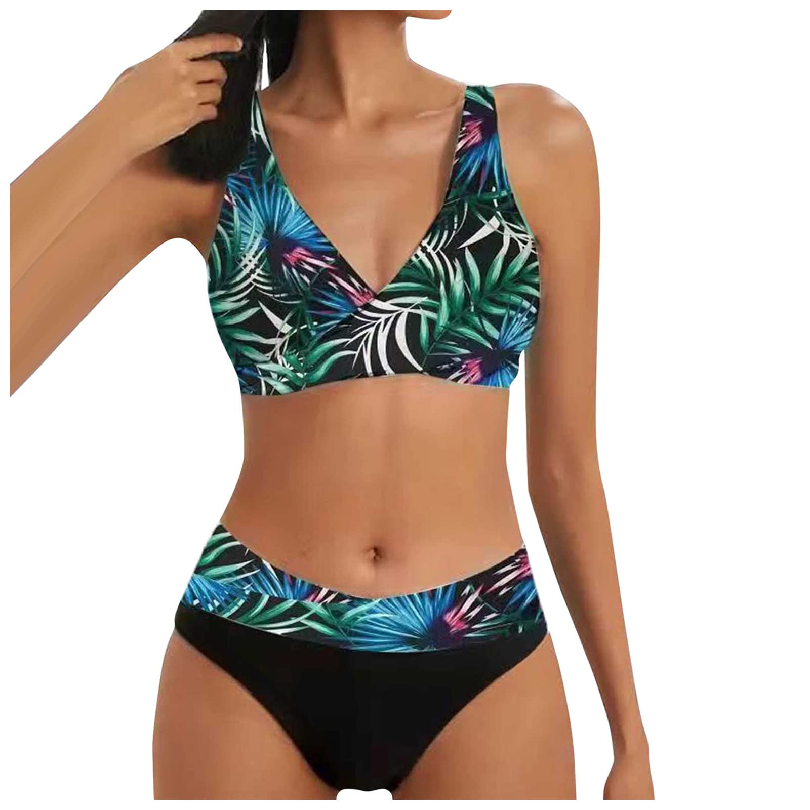 uxxnjfg Bikinis Mujer 2024 Push Up Traje de Baño Mujer Dos Piezas Reductor con Lazo Acolchado Deportivo Verano Bañadores Arena Playa Bañador
