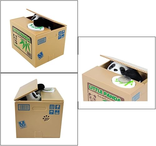 Miniatura 9 de Caja de dinero para robar monedas de centavos, centavos, gato, hucha de voz para Navidad, regalo de cumpleaños para niños