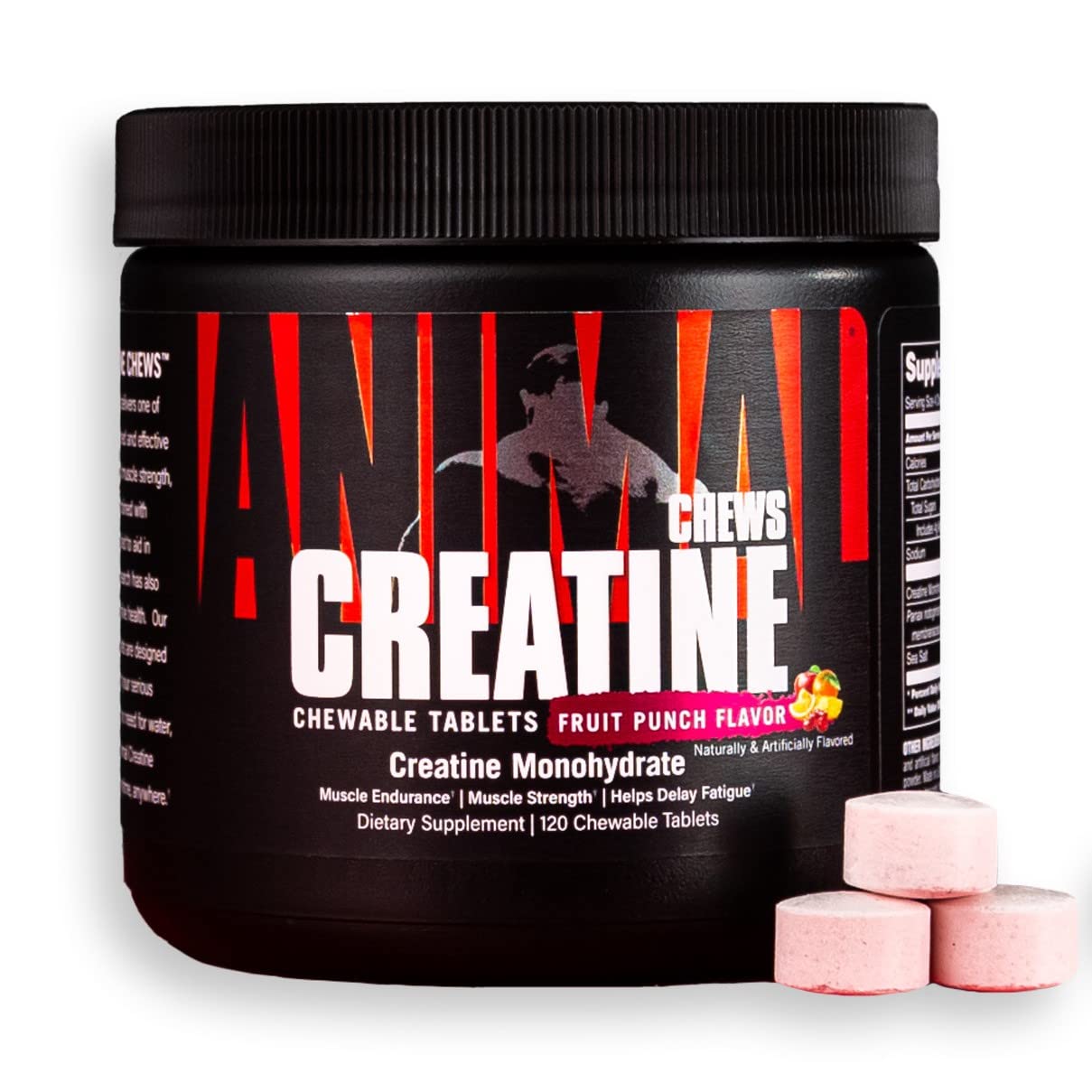 Animal Creatine Chews Tablets - Enhanced Creatine Monohydrate with AstraGin to Improve Absorption, Sea Salt for Added Pump...