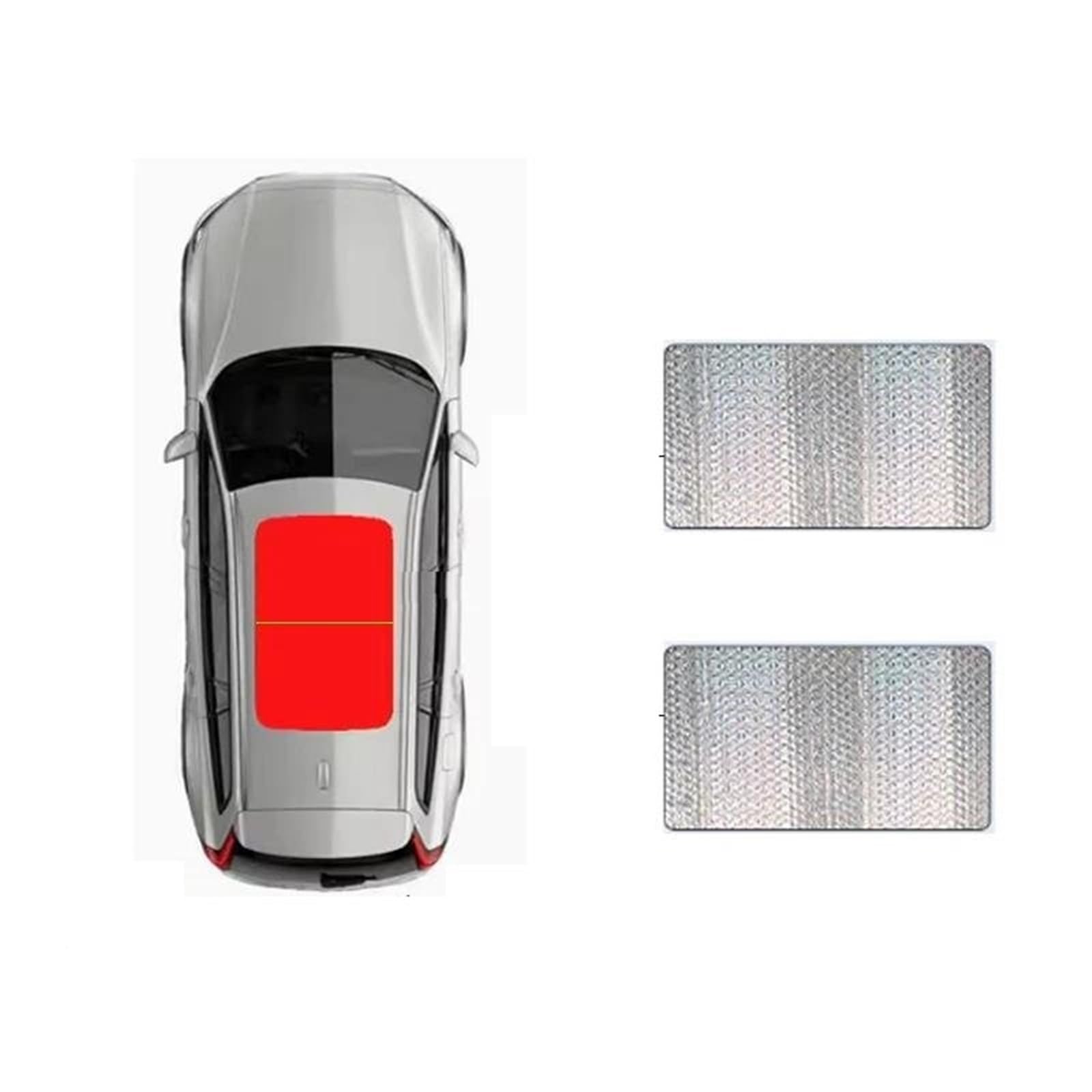 Car Window Sunshade For Mercedes For Benz Gla 200 X156 2015~2019 2018 Sunroof Sunshade Car Panoramic Roof Heat Shield Window Anti-Uv(فضة)