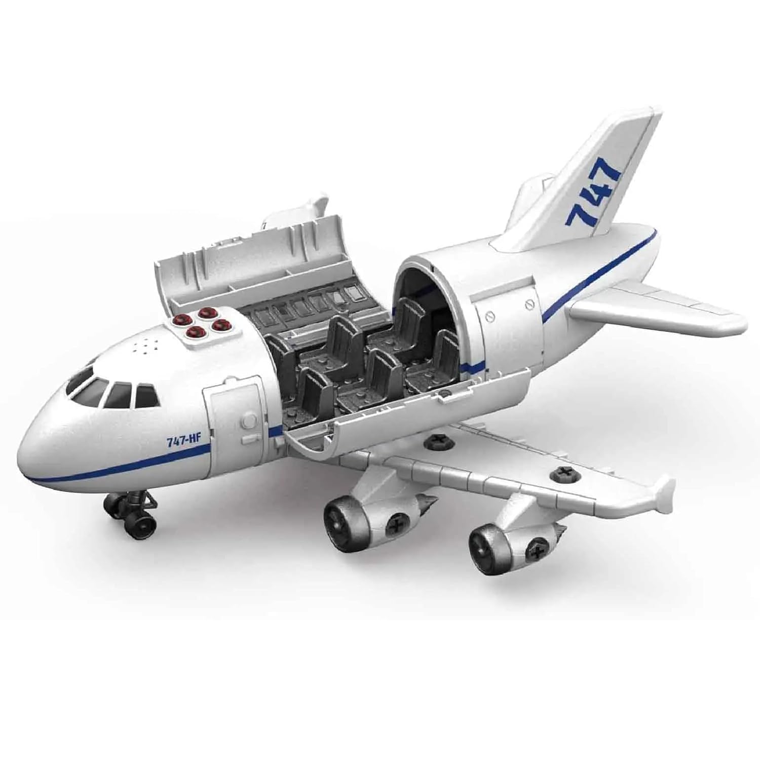 JETRA Building Blocks acousto Optic Friction Music Model DIY Toys Assembly Airplane & Block and Friction & Push Button Toy