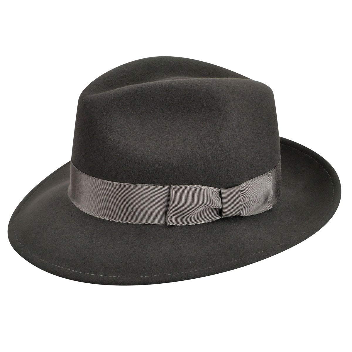 Wool Frederick Wide Brim Fedora Hat 