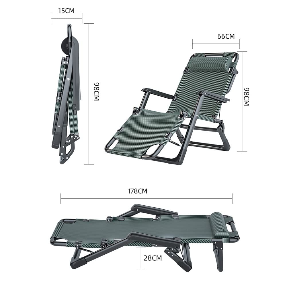 Lettini Prendisole Sedie da Giardino Poltrone reclinabili gravità Zero Regolabile Pieghevole Sedia a Sdraio Reclinabile Spiaggia Patio Campeggio Esterno Interno capacità 200 kg con Poggiates