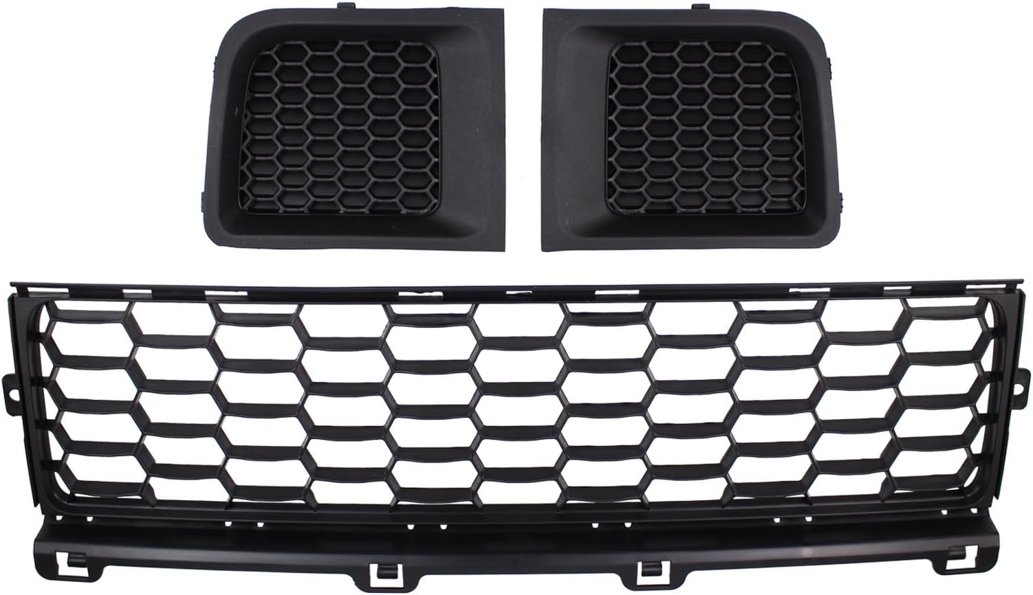 MOTOKU Front Lower Bumper Grill Grille and Insert Bezel for Jeep Renegade 2015-2018