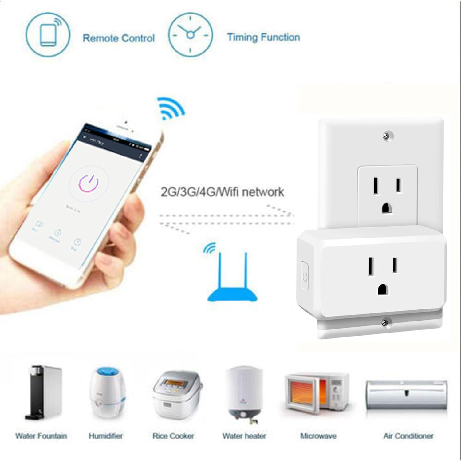 WiFi Mini Smart Plug No Hub Required Compatible with Alexa Reduce Electric Bill — view 2
