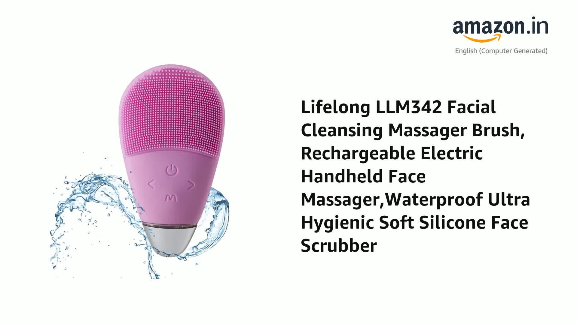 Lifelong LLM342 Facial Cleansing Massager Brush, Rechargeable  