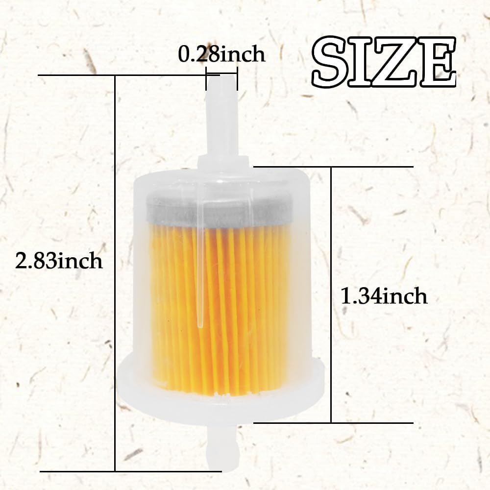 6PCS PFB20011P UltraFLOW Fuel Filter for Universal 5/16" In-Line Plastic Replace PFB20011P