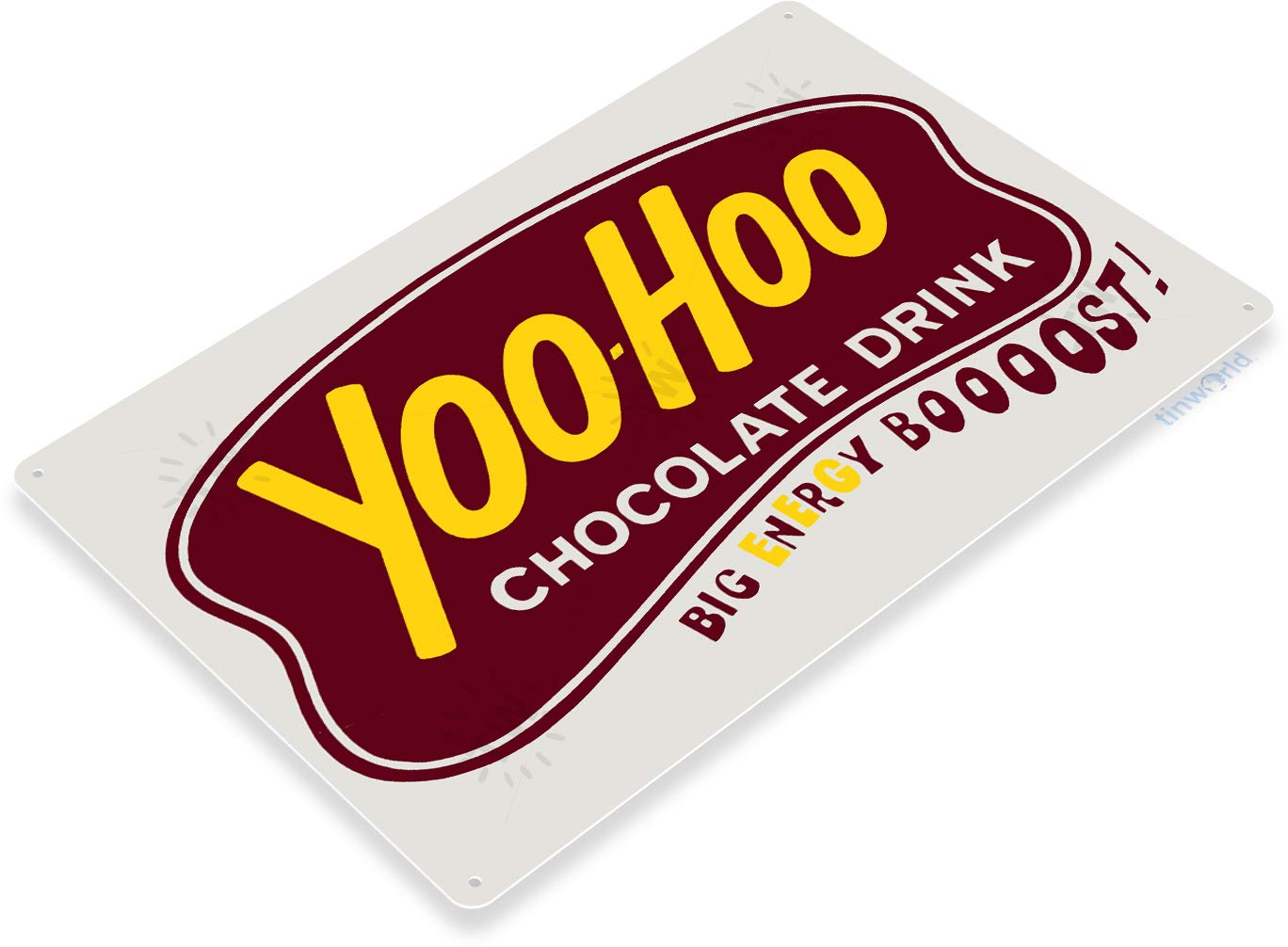 TinworldTin Sign: Yoo-Hoo Retro Chocolate Drink Soda Store Metal Sign Decor Kitchen Cottage Cave C513
