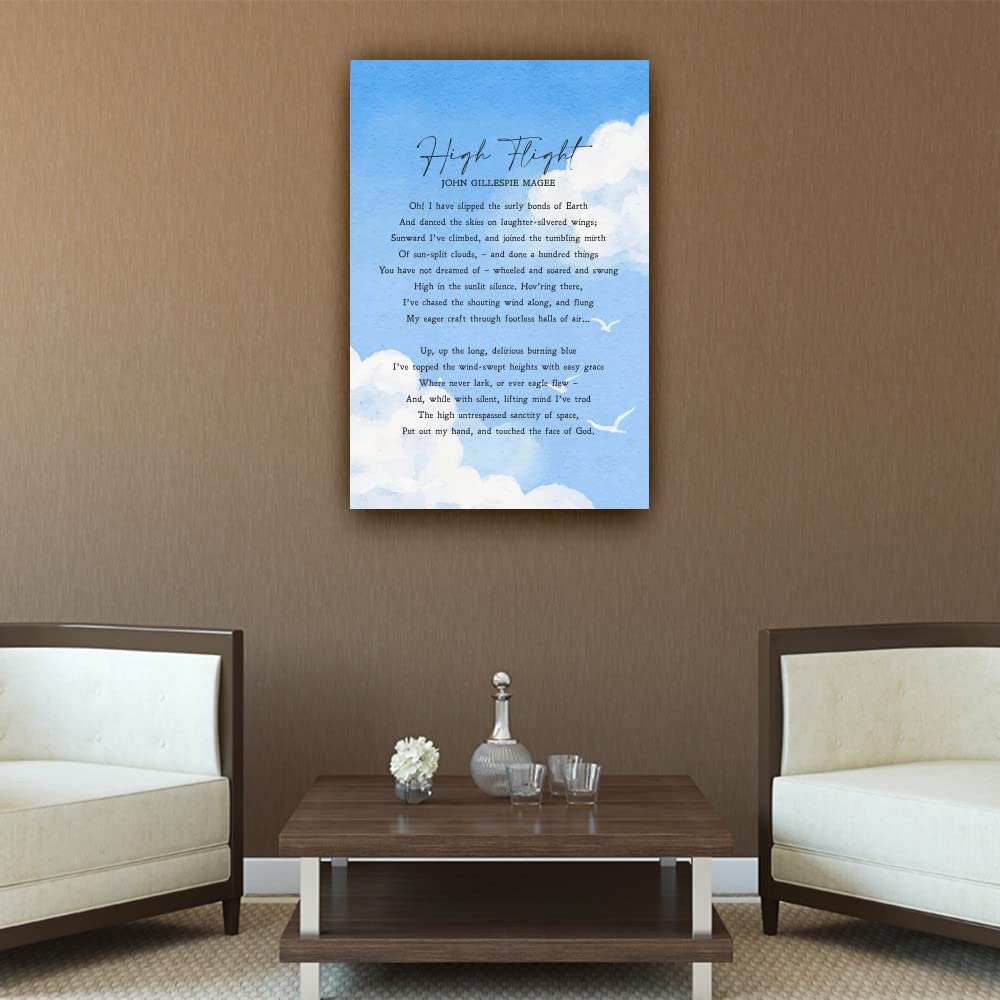 High Flight Gedicht Von John Gillespie Magee Jr Poster, Druck, Bild Oder Gerahmt Wandkunst | Großes Militärisches Geschenk - Schweiz