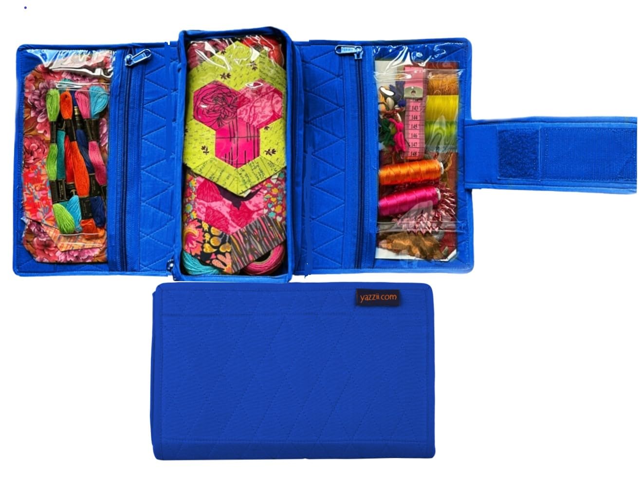 Craft Folding Kit - Portable Soft Storage - Crafts, Sewing, &amp; Quilting Organizer Royal Blue