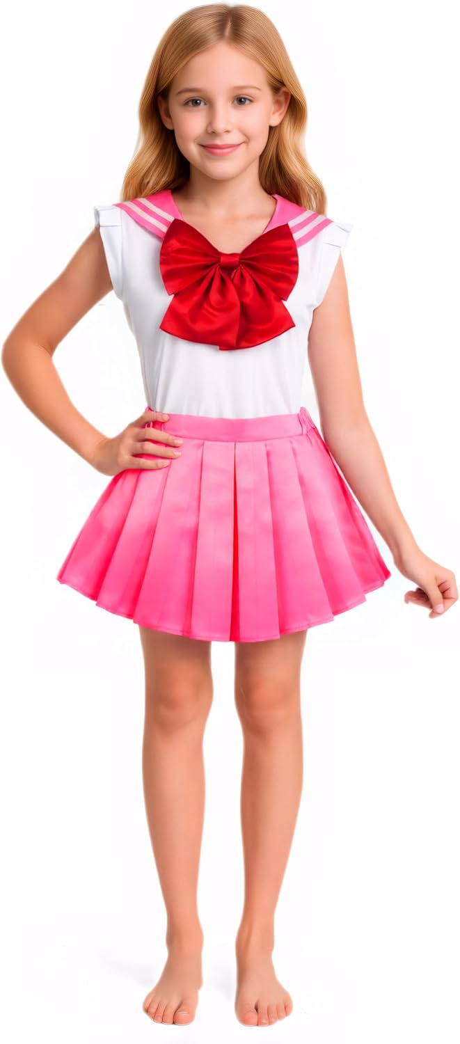 Sailor Anime Outfit School Uniform Onesie Romper With Pleated Skirt Cosplay Costume For Women Girls - Image 4