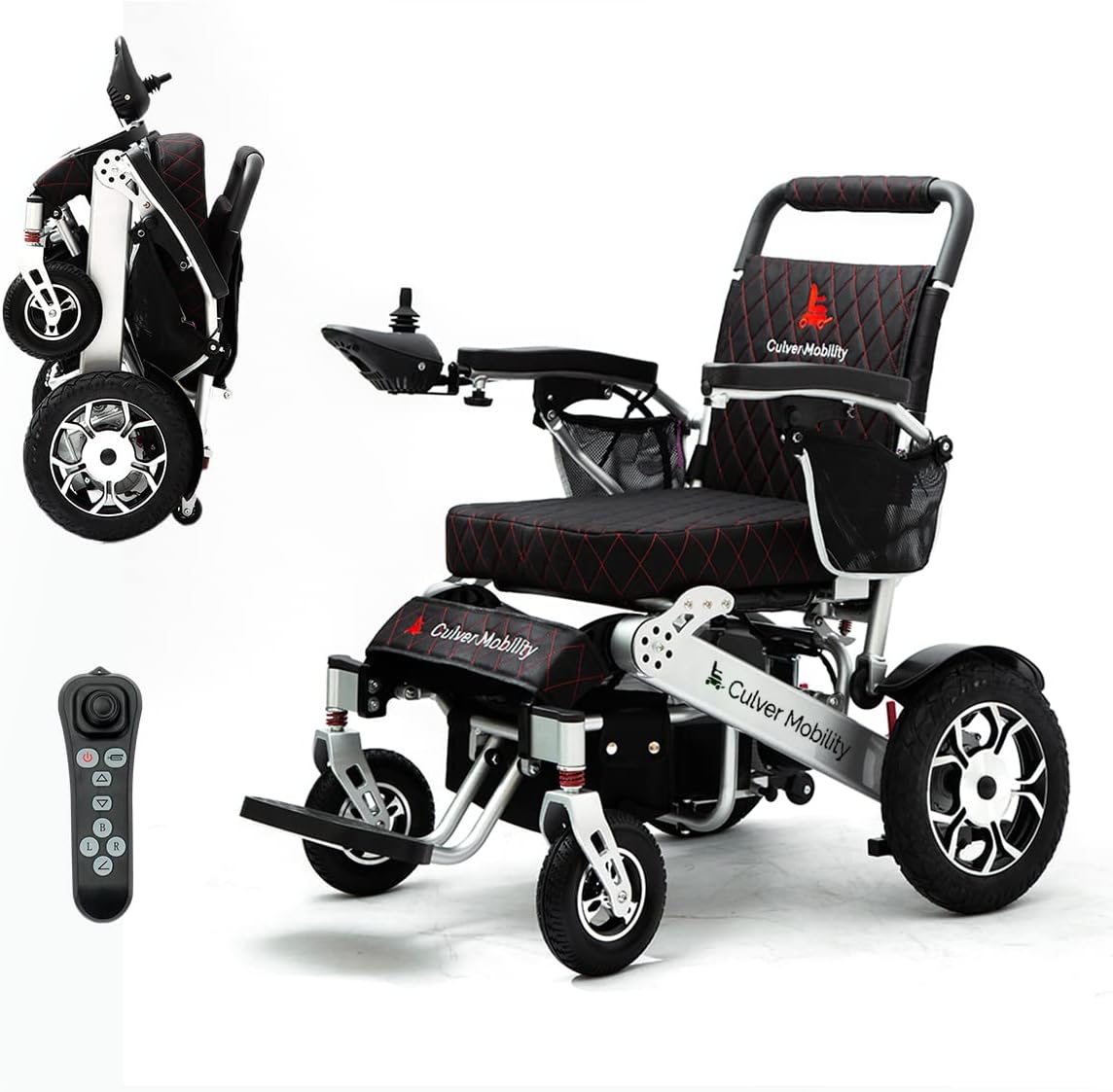 Culver Mobility Wolf Electric Wheelchair for Adults, All Terrain Lightweight