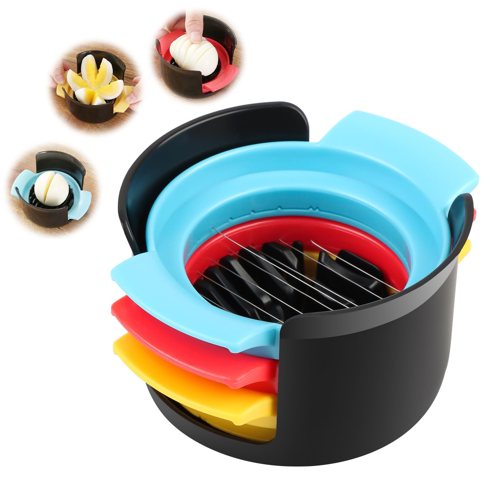 Eierschneider 3in1 Edelstahl - Für Eier, Erdbeeren, Kiwis