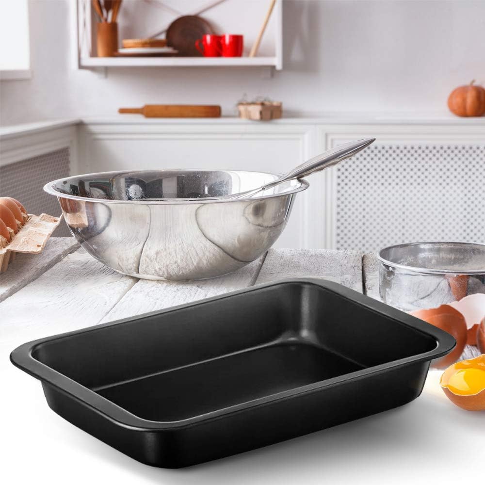 Teglia Da Forno 36x23cm In Acciaio Al Carbonio Con Coperchio - Per Arrosti E Lasagne