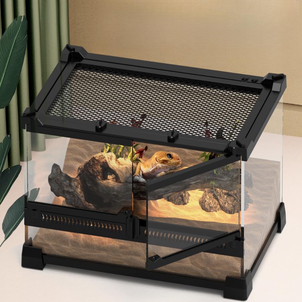 Bearded Dragon Tank Glass Reptile Terrarium 10 Gallon 