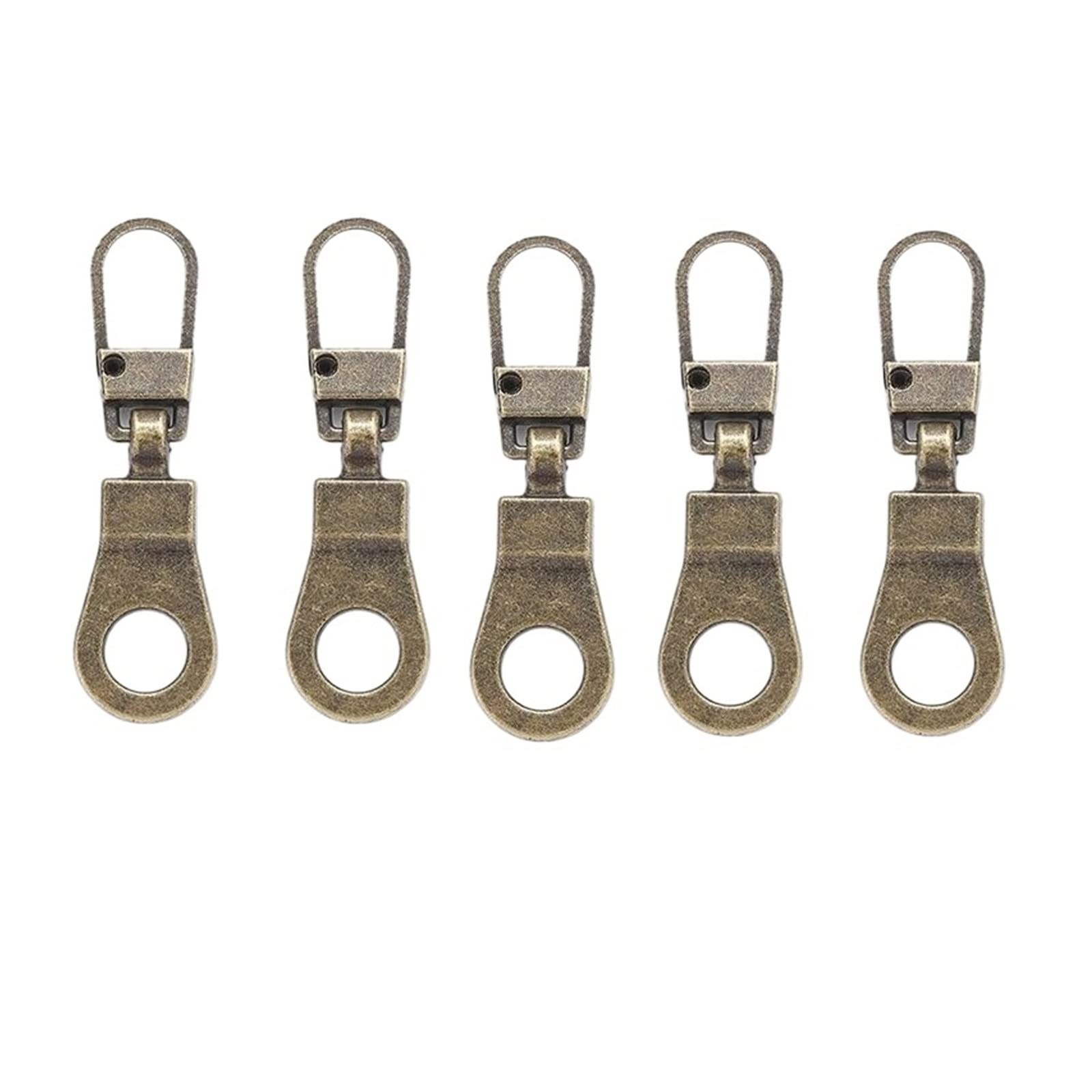 Pulls for Nylon Cewki zamki błyskawiczne metalowe 5 szt. Odpinany metalowy ściągacz do zamków błyskawicznych uniwersalny zestaw do natychmiastowej naprawy suwaków zamków błyskawicznych zestaw do napra