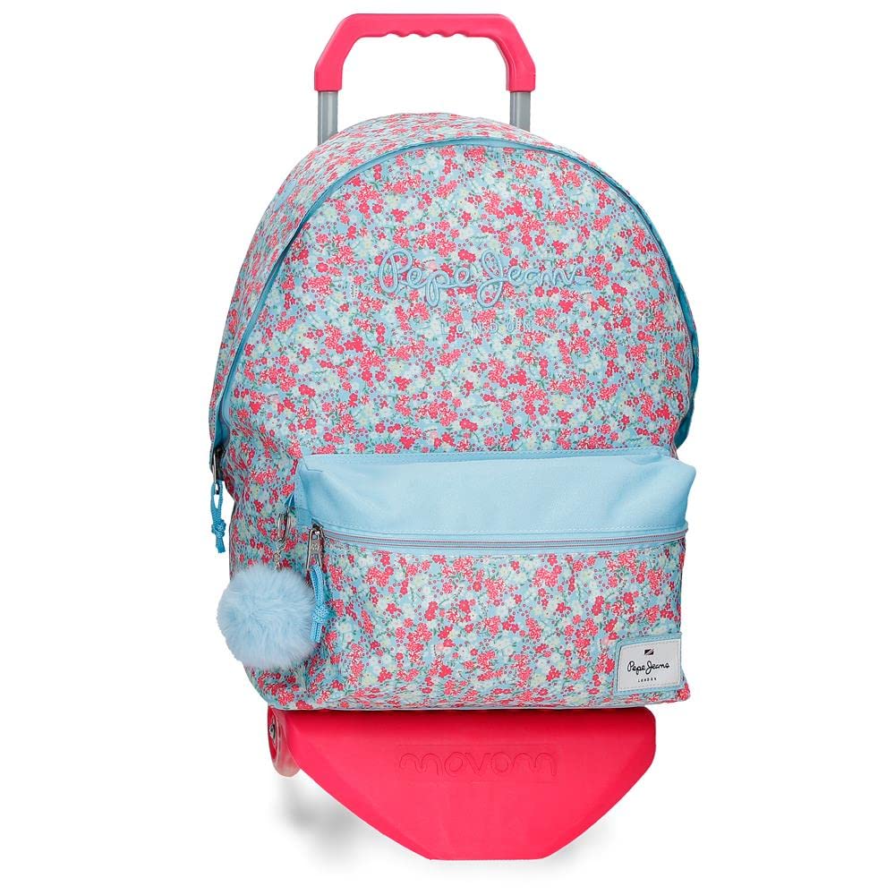 Pepe Jeans Aide Mochila para Portátil Doble Compartimento con Carro 15,6" Multicolor 31x44x15 cms Poliéster 23,87L