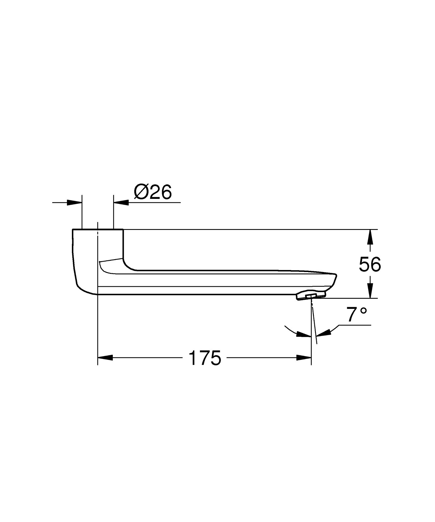 Grohe grifo de hierro fundido, 115 mm para lavabo 34 666 000, 1 pieza, 13378000., 13 Ref. 13380000