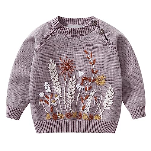Image of Lamgool Infant Baby Pullover Sweater Knitted Button Down Toddler Kids Sweatshirt for Spring