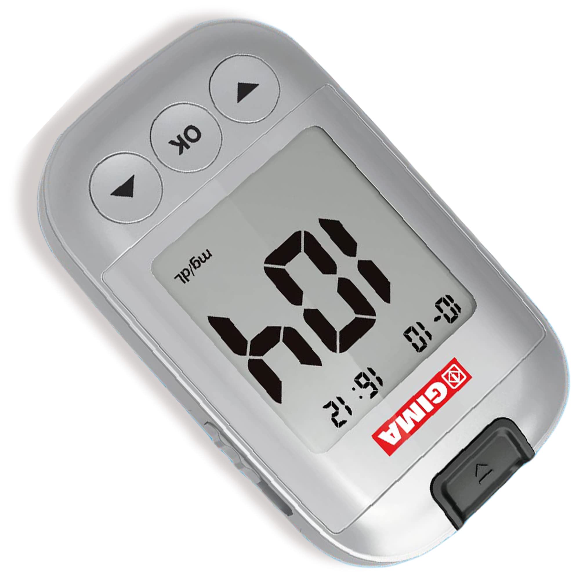 GIMA Misuratore Glicemia Glucometro Kit Completo Per Il Controllo e Il Monitoraggio Del Glucosio Nel Sangue Con 10 Strisce Soluzione Di Controllo 10 Lancette Sterili Penna Pungidito, Bluetooth