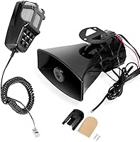 Vista 6 de Altavoz de sirena de coche 100 W 12 V 5 tonos sonido micrófono sistema PA amplificador de sonido de emergencia.