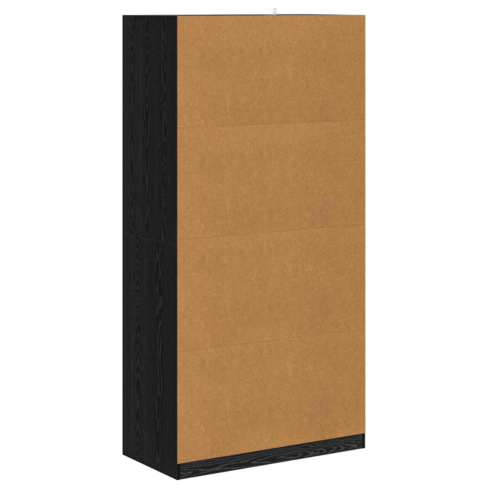 vidaXL Armario Roble Negro 100 x 50 x 200 cm Madera de ingeniería, Solución Moderna de Almacenamiento, diseño Rectangular de Armario, Organizador Ahorra Espacio para Ropa y Muebles de Hombre