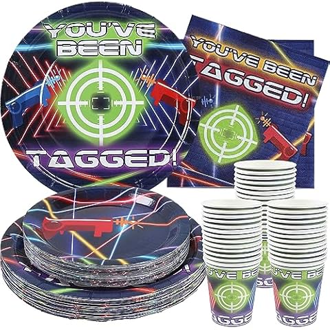 Laser Tag Birthday Party Supplies for 24 Cover