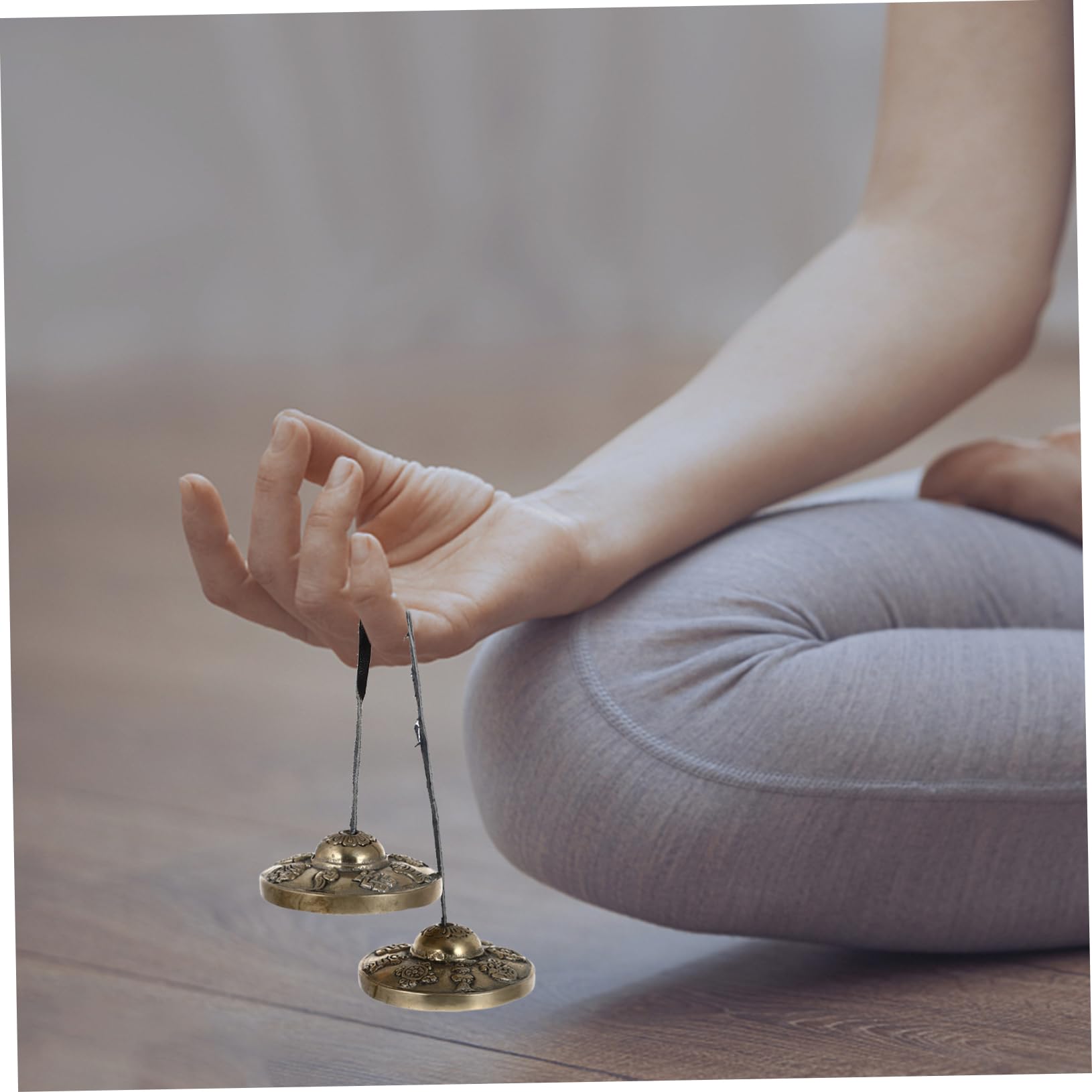ibasenice Tibetische Zimbelle aus Reinem Kupfer Becken zum Handeln mit Glockenspiel Religiöses Schlaginstrument für Meditation und Yoga Handgefertigt