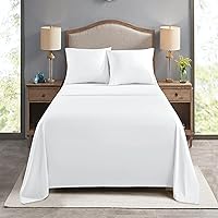 Vista 7 de FreshCulture Sábanas encimeras tamaño Queen, paquete de 6, sábanas de microfibra suave para el hogar, salones, hoteles, sábanas planas a granel solo