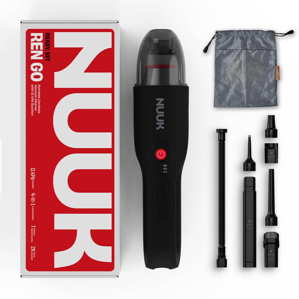 NUUK REN GO Cordless Car and Home Vacuum Cleaner | 2X More Suction, 11000 PA | 4-in-1 Functions with Air Blowing | 7 Attachments+Storage Bag | Dual Filtration with HEPA | BLDC Motor | 2 Suction Modes-image-19