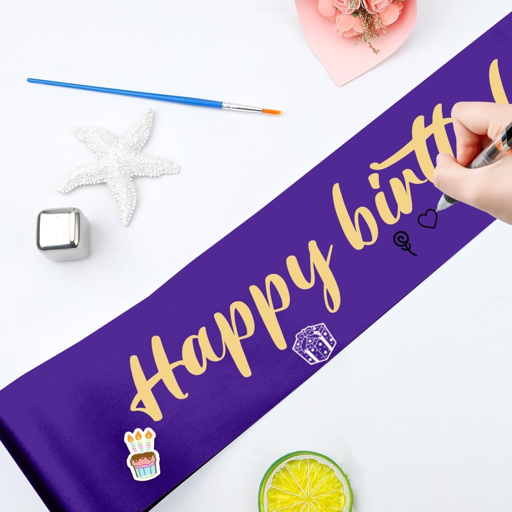 12 Pcs Sash Blank Sash Party Supplies Dark Purple Sash Plain Sash Pageant Sash Satin Sash Sashes for Birthday, Wedding, Graduation, DIY, Beauty Pageant, Hen Party, Homecoming, Make Your Own Sash image 4