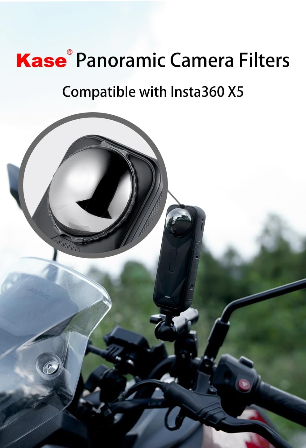 Kase Optical Glass ND Filter Compatible with Insta360 X5 Action Camera (ND64)