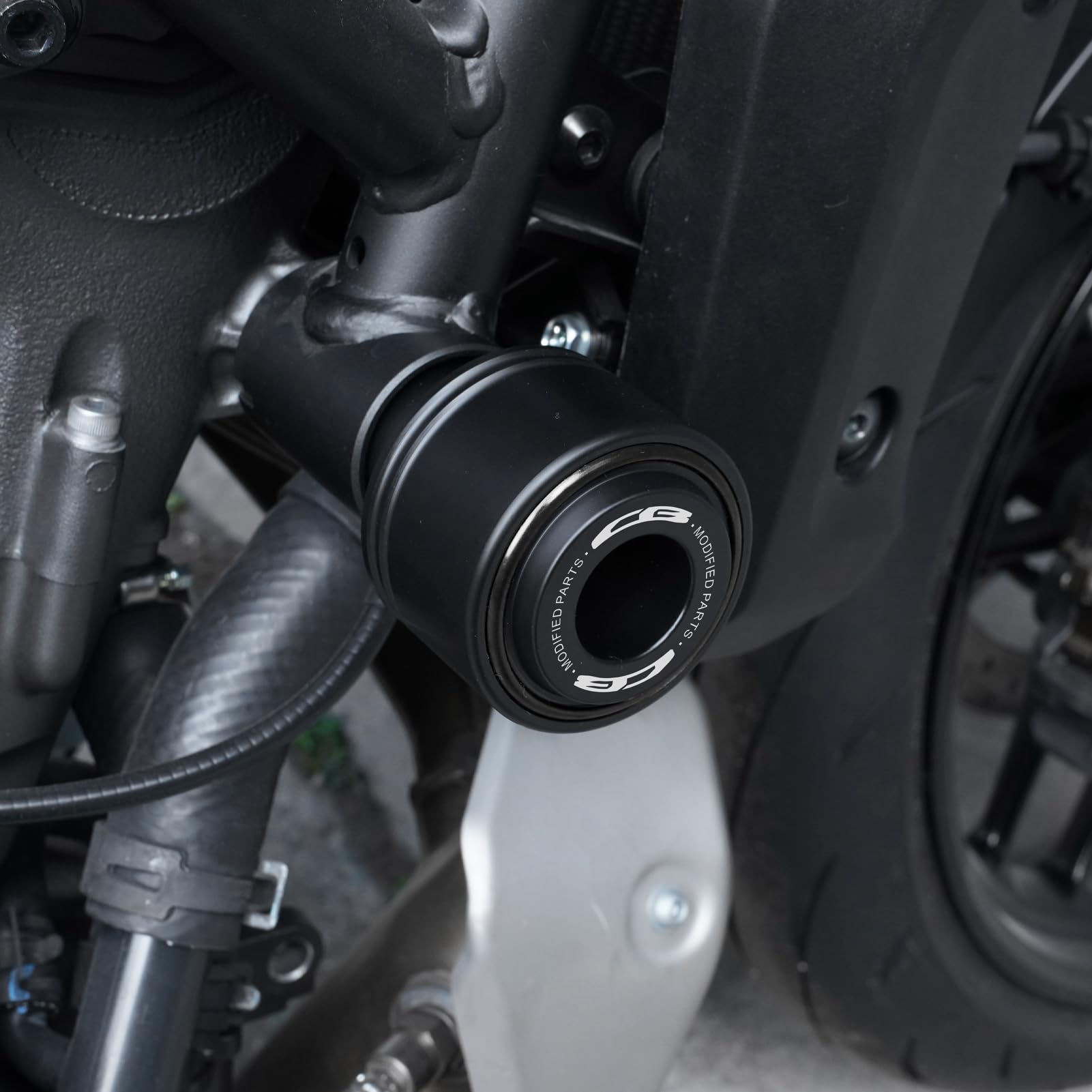 Für Honda CB650R CB 650R CB 650 R 2019-2024 2025 2026 Zubehör Motorrad Rahmen Schieber Sturzschutzpad Crash-Protektor (Schwarz)