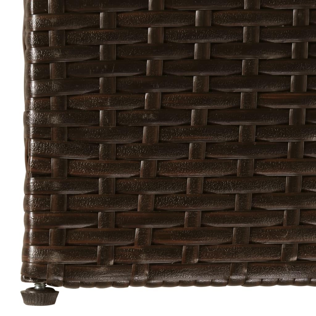 Helloshop26 Scatola di immagazzinaggio da giardino, 150 x 100 x 100 cm, in resina intrecciata marrone, 02_0013137