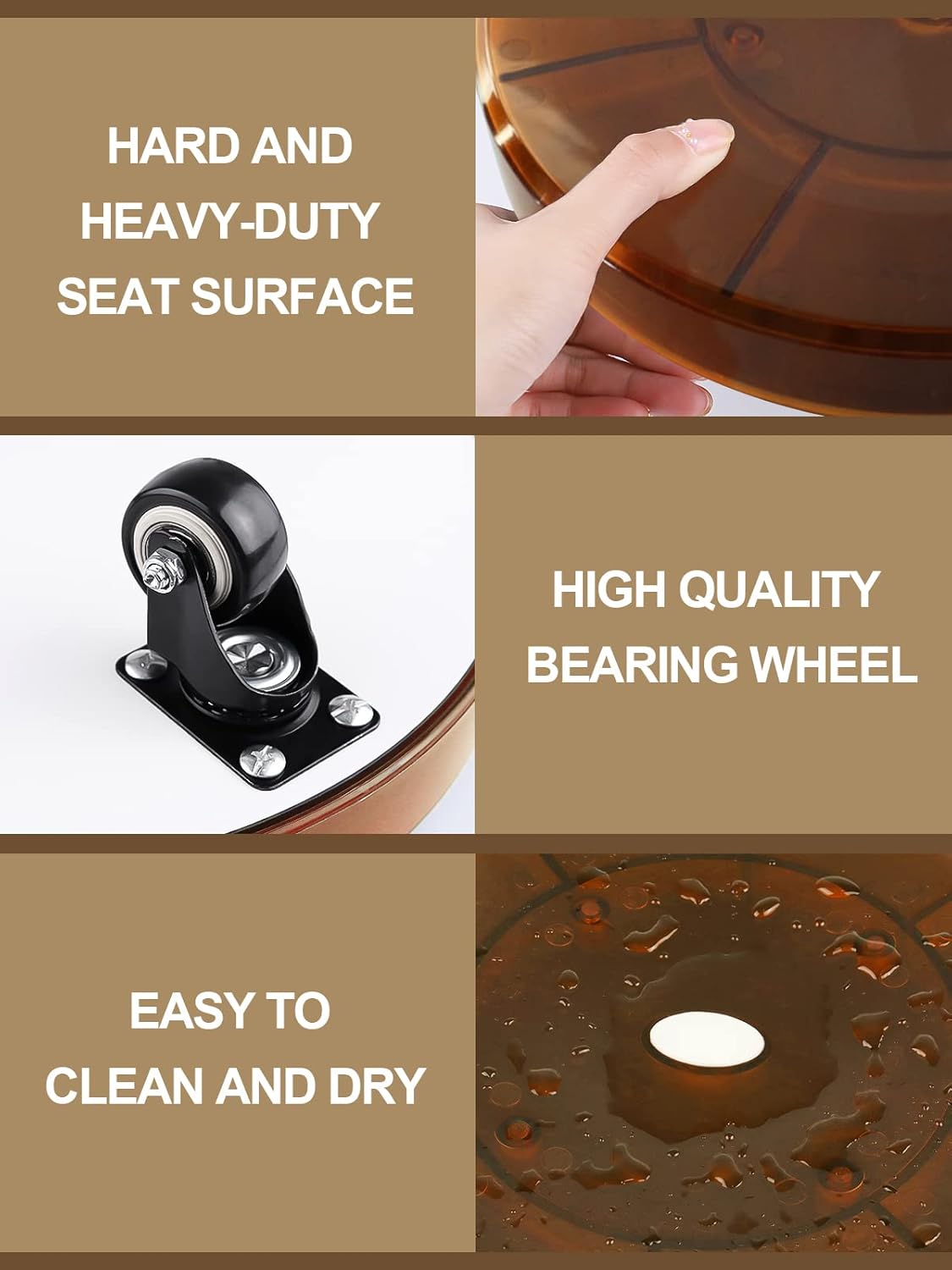 Heavy Duty Roller Seat Creeper, Short Shop Garage Stool Mechanic Rolling Seat Step Stool with Universal Swivel Caster Wheels : Automotive