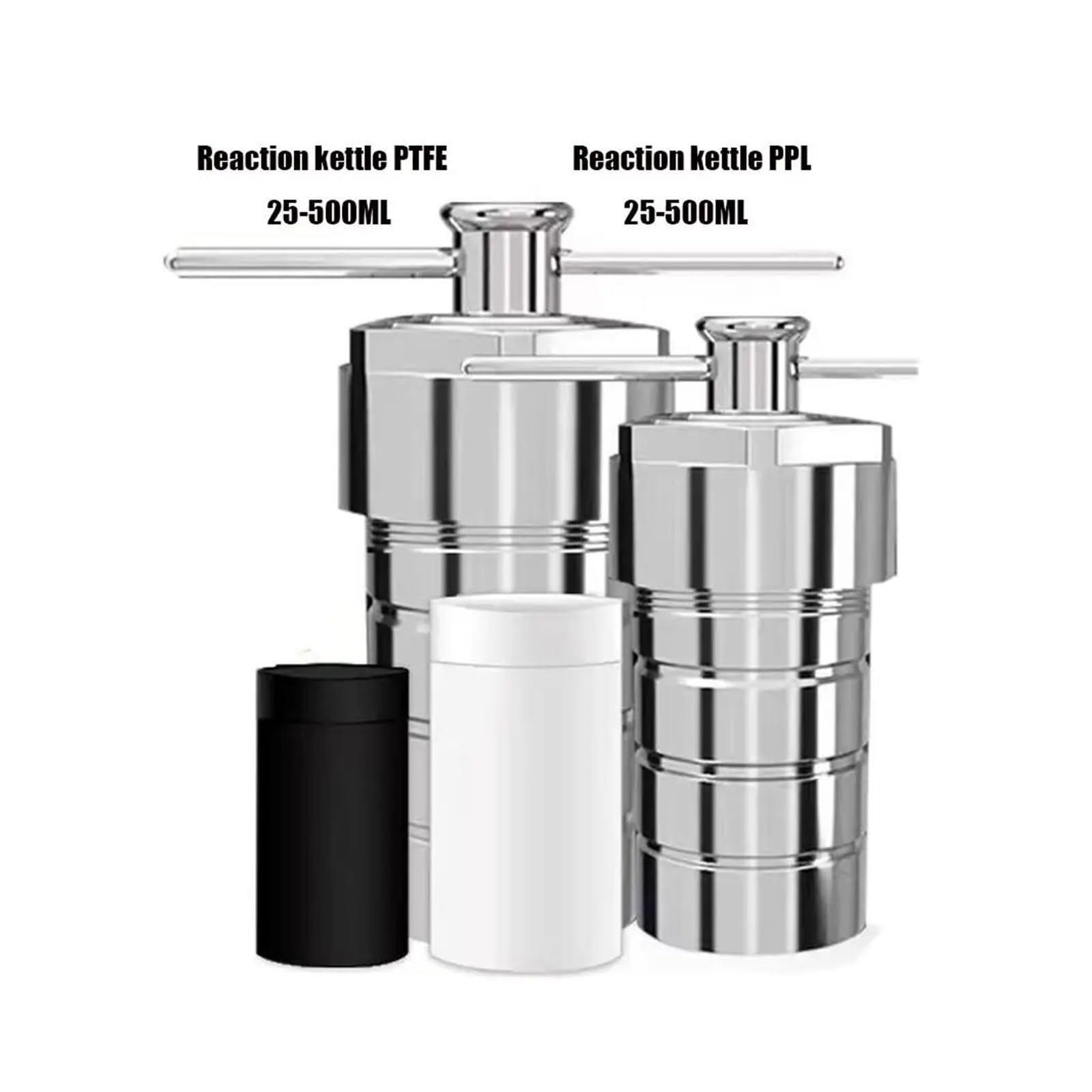 Reactor de autoclave de síntesis hidrotermal revestido con PPL Reactor de autoclave hidrotermal de 3Mpa con cámara de PTFE Síntesis hidrotermal Rendimiento alto(150MLPPLcomplete set)